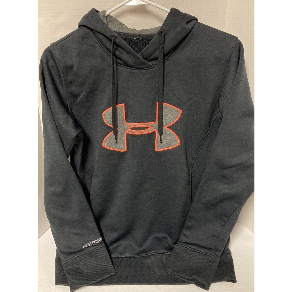 Under Armour Storm Sweatshirt Hoodie Black Pullover Adult Size S Hooded